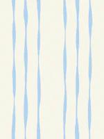 Minimal Coastal Blue Stripe on Cream tapet