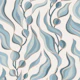 Nautical blue and gold kelp - small scale