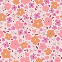 Cute Ditsy Flower Field Lilac tapeet