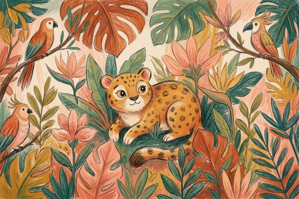 Cute Leopard Jungle Friends