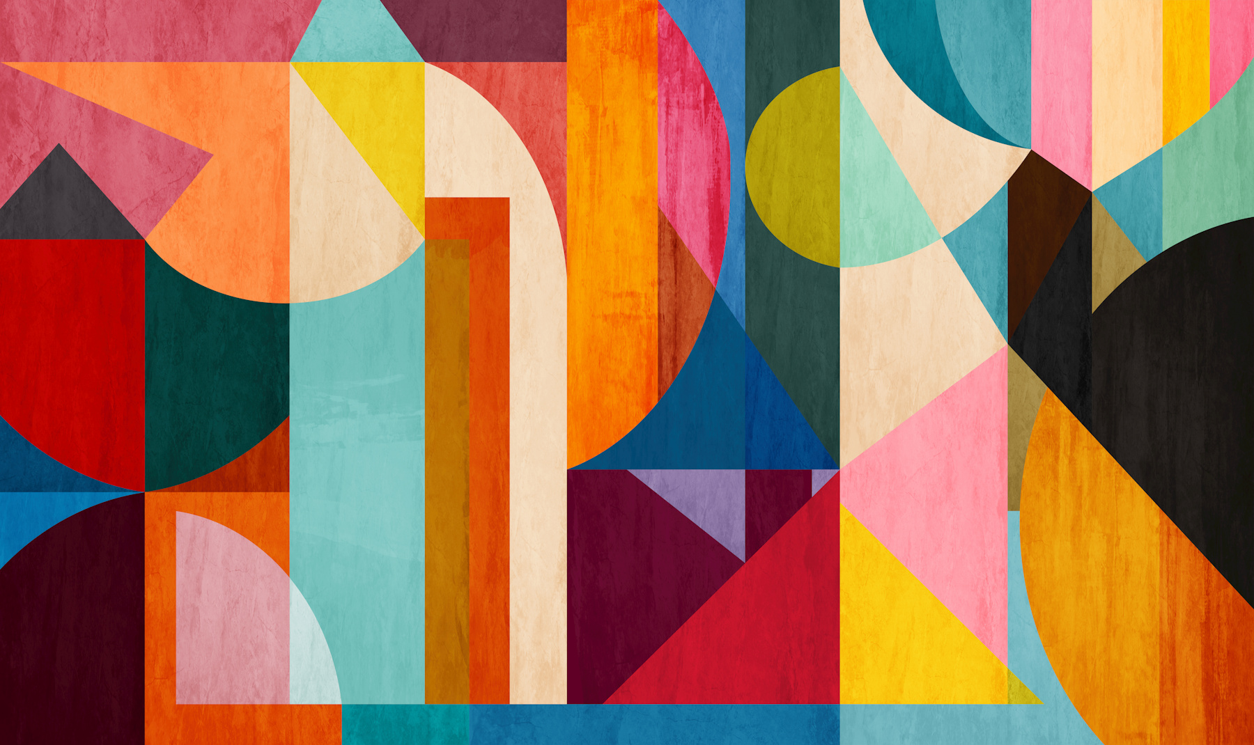 Colorful Geometric Mid Century Shapes