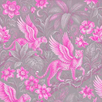 Pink Leopard Fantasy Jungle Oasis tapety