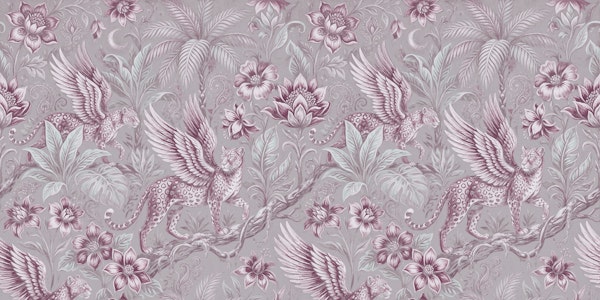 Pink Leopard Fantasy Jungle Oasis