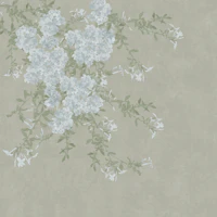 Plumbago Floral Branches - Sage Green tapete