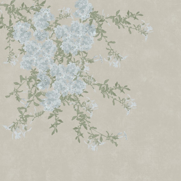 Plumbago Floral Branches - Greige