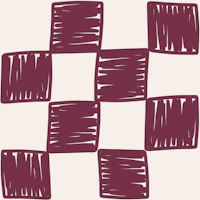 Organic Checkerboard Burgundy Greige tapety