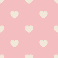 Modern Nursery Hearts - Soft Beige on Pink wallpaper