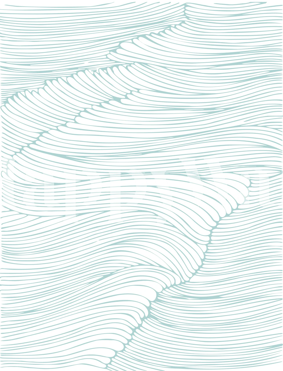 Calming Waves Minimalist Design in Teal wallpaper