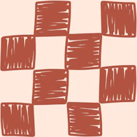 Organic Checkerboard Terracotta Peach tapeta