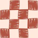 Organic Checkerboard Terracotta Peach