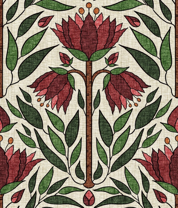 Fritillaries in Warm Cranberry