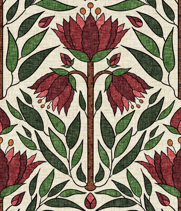 Fritillaries in Warm Cranberry