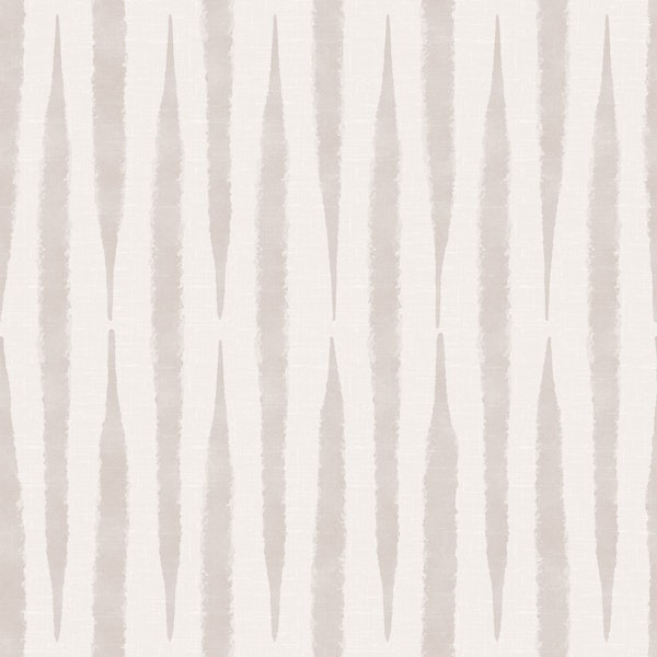 Calm Greige Ikat Textured Stripes