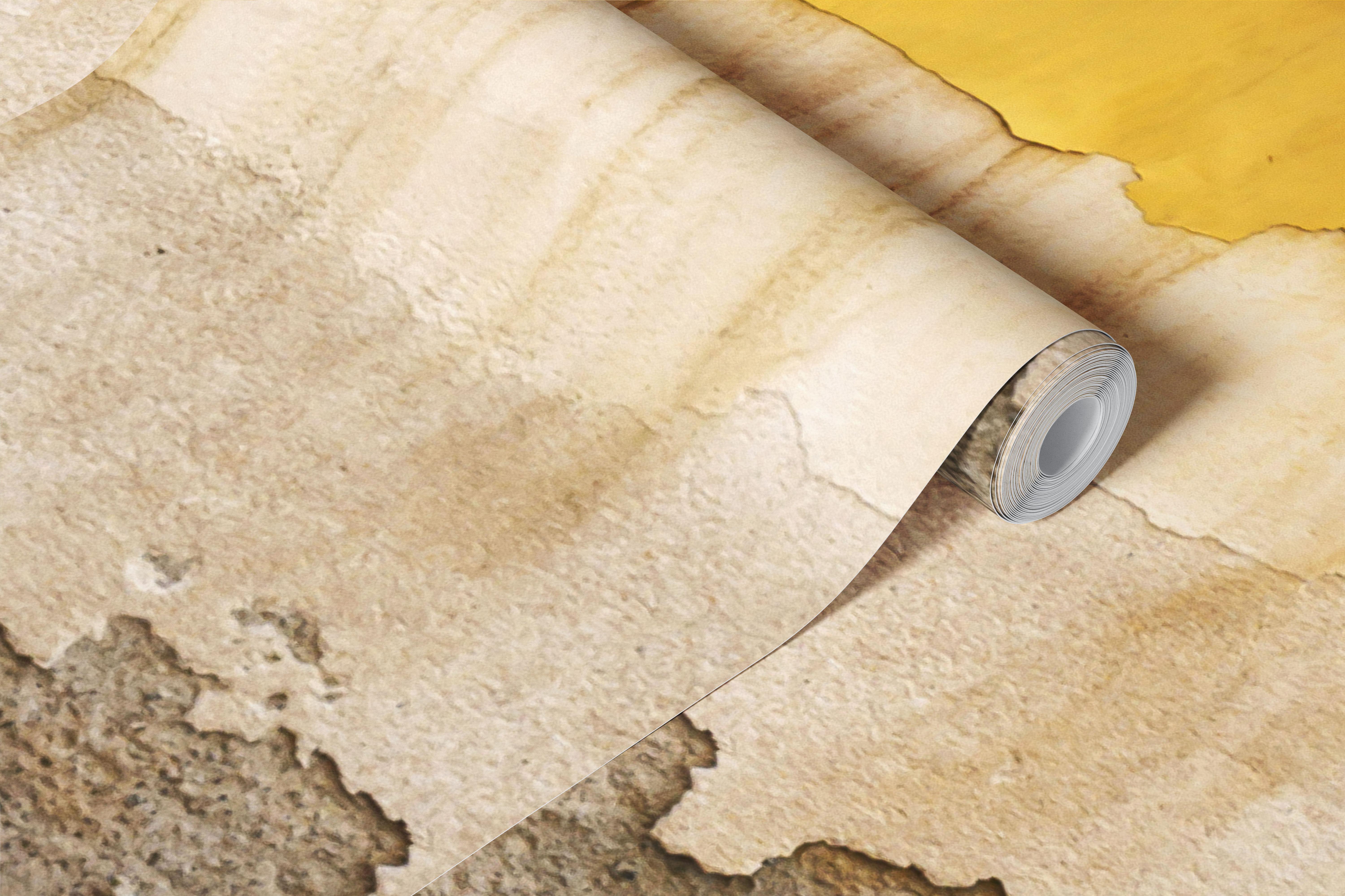 Yellow Napoli stucco wall texture wallpaper