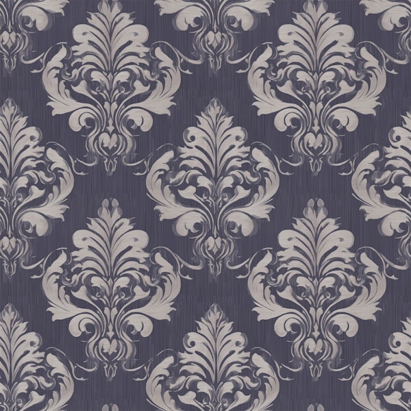Regal Baroque Damask Navy