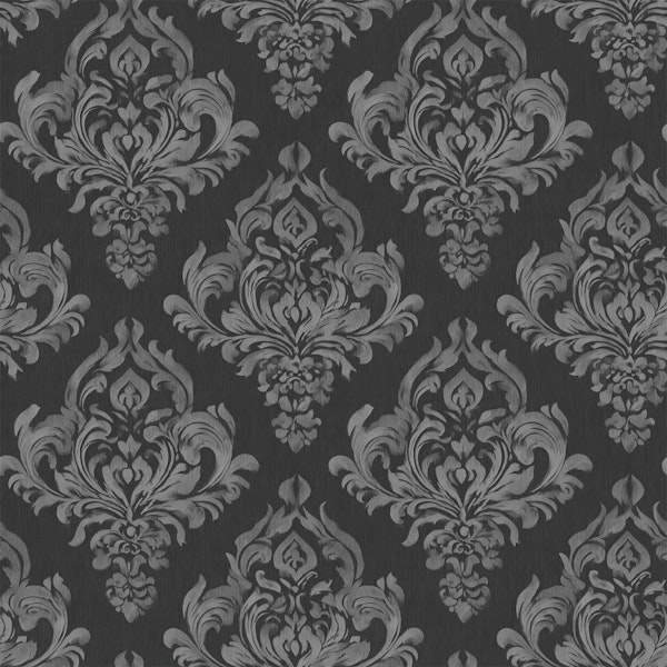 Classic Victorian Damask Grey