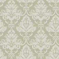 Classic Baroque Damask Sage papiers peint