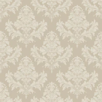 Classic Baroque Damask Beige papel pintado