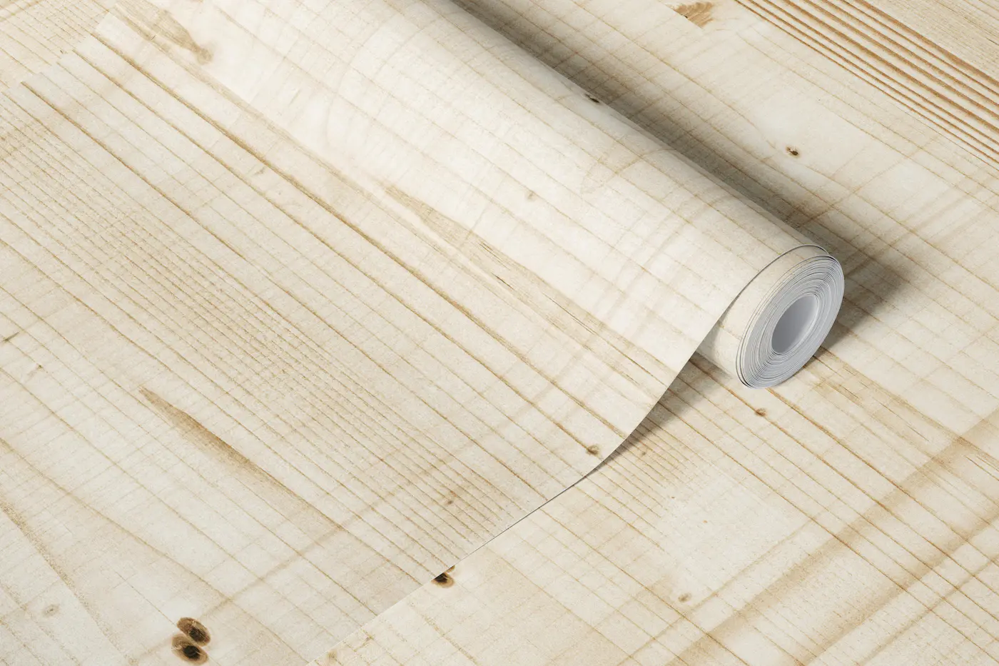 Light Pine Wood Plank Texture wallpaper roll