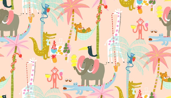 Jungle animals fruit juice party