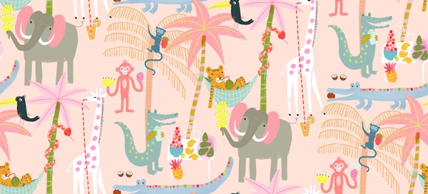Jungle animals fruit juice party