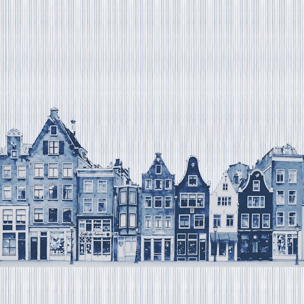 Blue Delft Amsterdam Canal View
