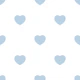 Modern Nursery Hearts - Air Blue on White