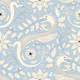 celestial dragons spying flowers pastel blue