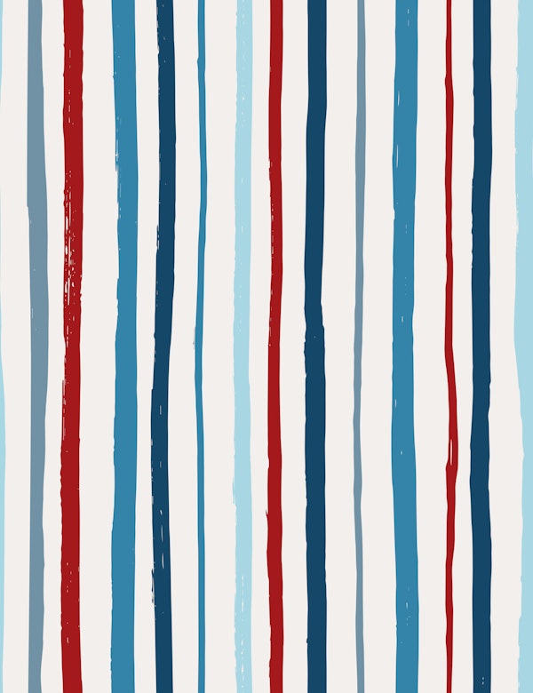 Hand Drawn Irregular Coastal Stripes
