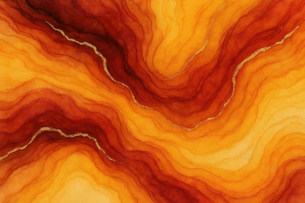 Saffron Gold Abstract Veins