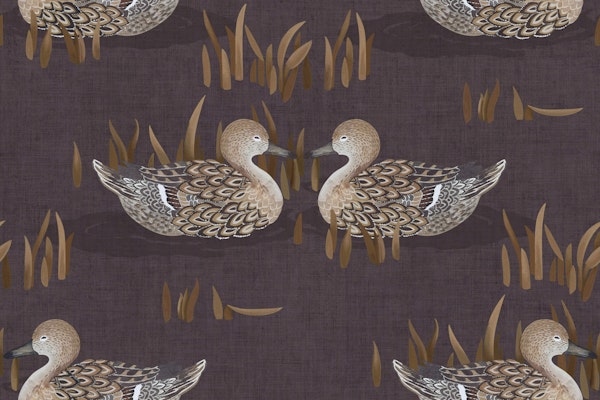 Vintage Duck Pond - Warm Brown
