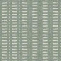 Dots & Dashes Stripe - Muted Green tapet