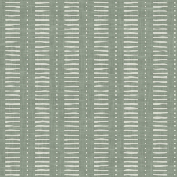 Dots & Dashes Stripe - Muted Green