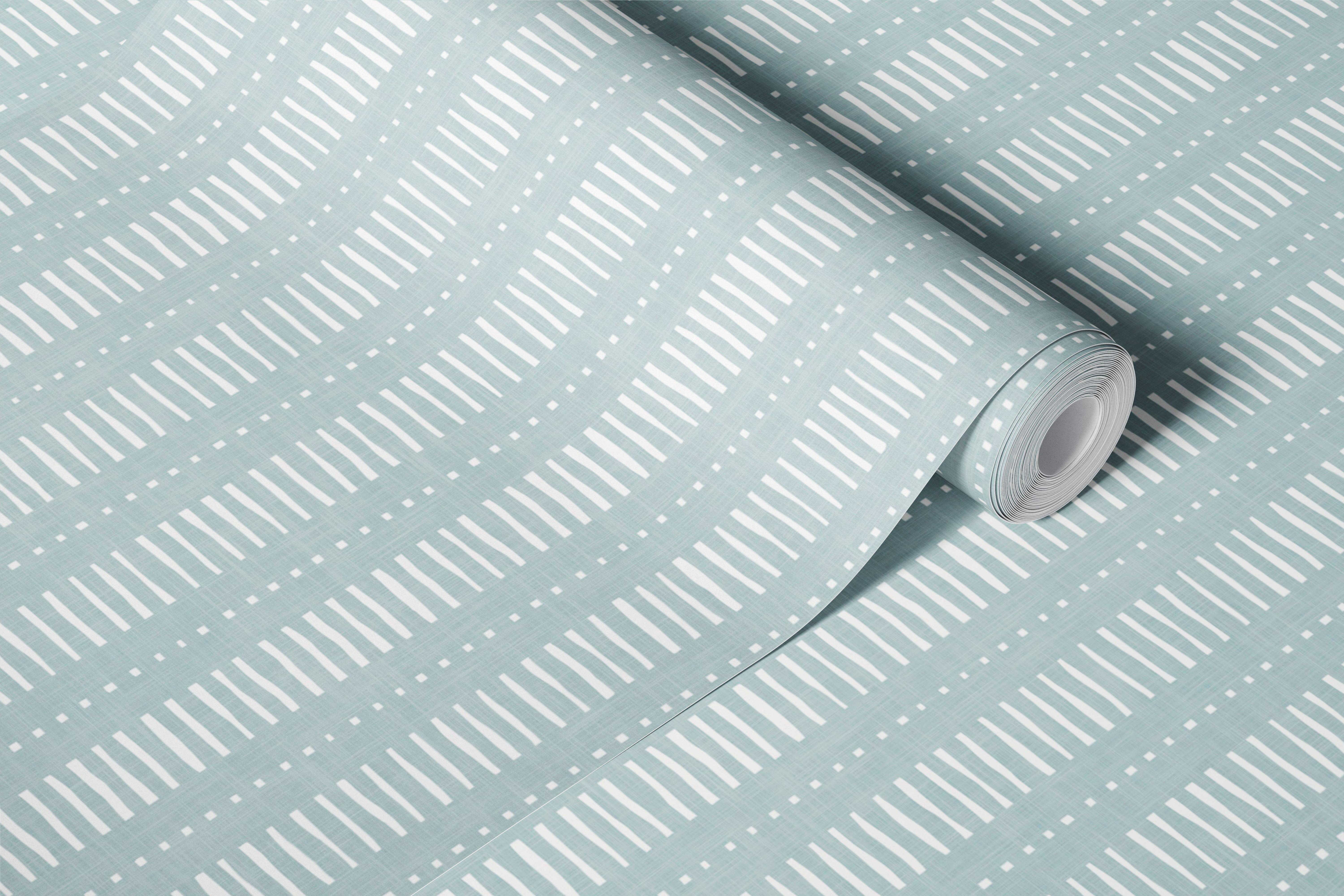 Papel pintado Dots & Dashes Stripe en una habitación