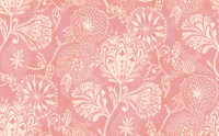 shibori floral Flamingo rose wallpaper