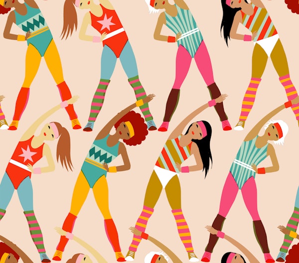 Retro aerobic workout blush