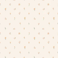 Ditsy Peach Roses on Cream papiers peint