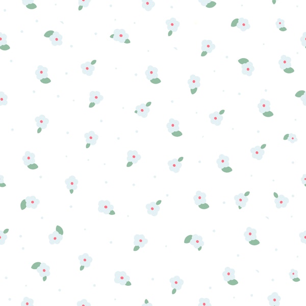 Soft Blue Floral Sprinkle