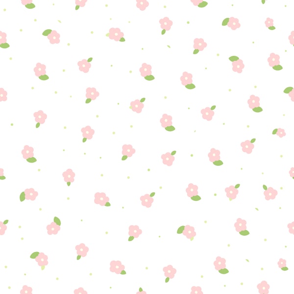 Blush Pink Ditsy Flowers