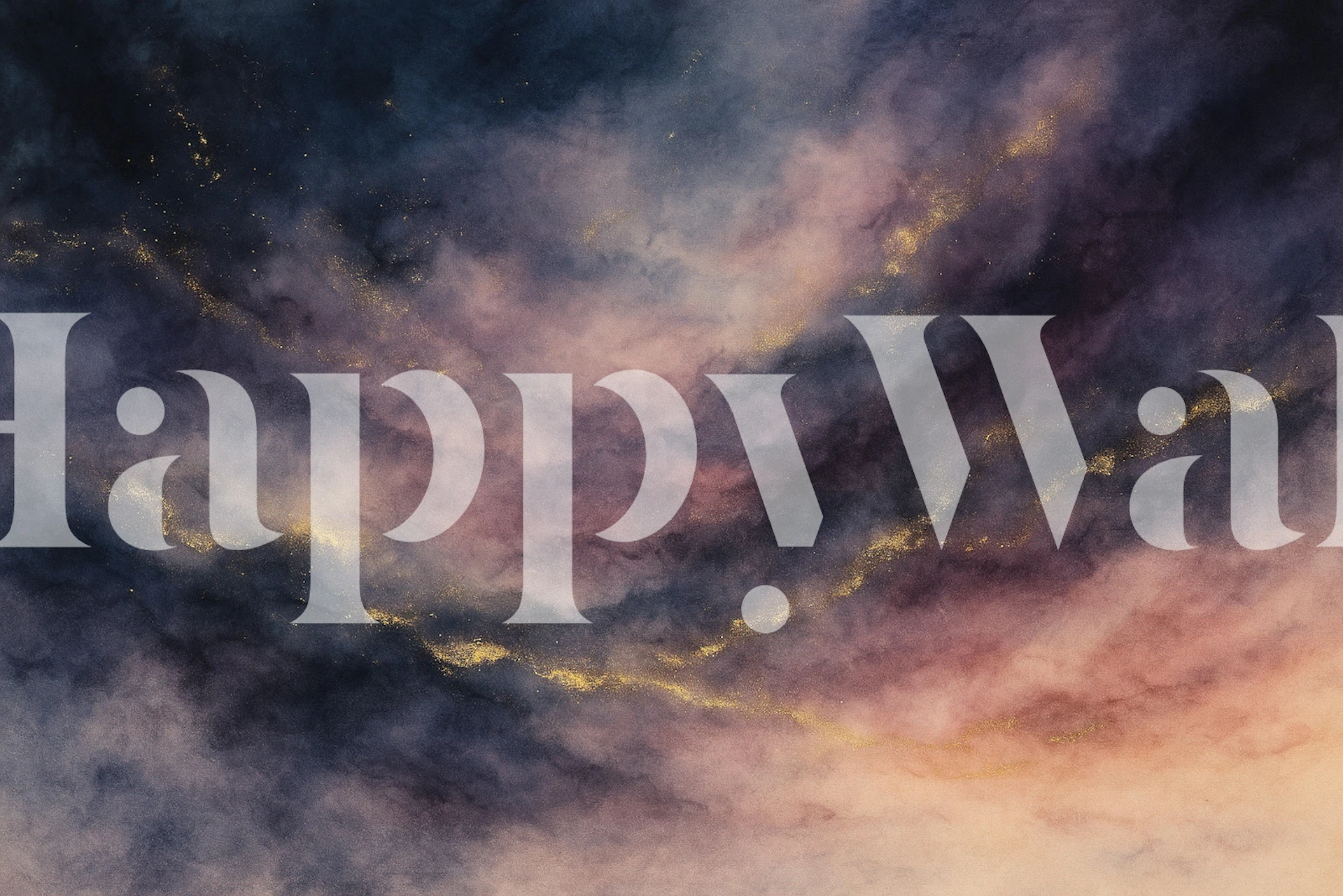 Celestial Gold Abstract Drift carta da parati