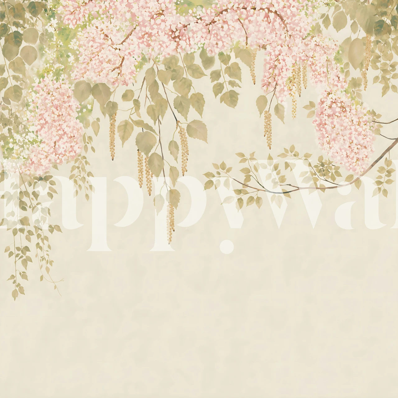 Soft Pink Wisteria Canopy tapet