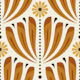 Scandi Floral in Orange Yellow - S