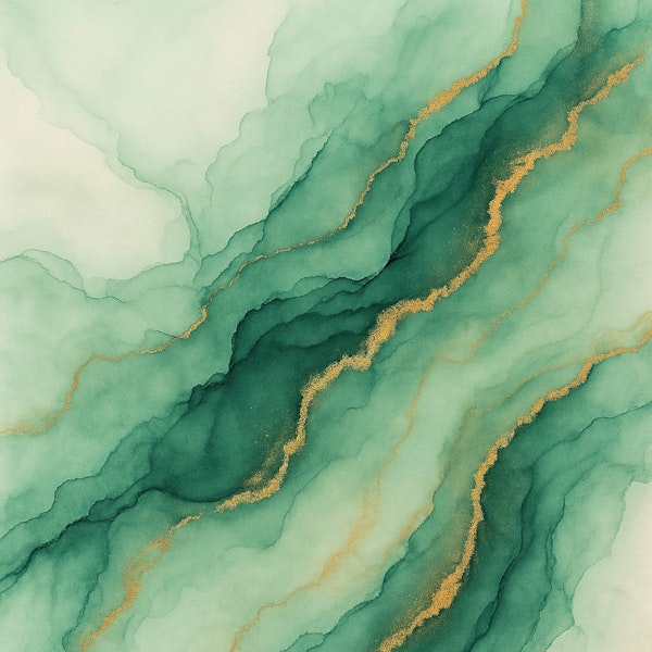 Emerald Green Gold Veins