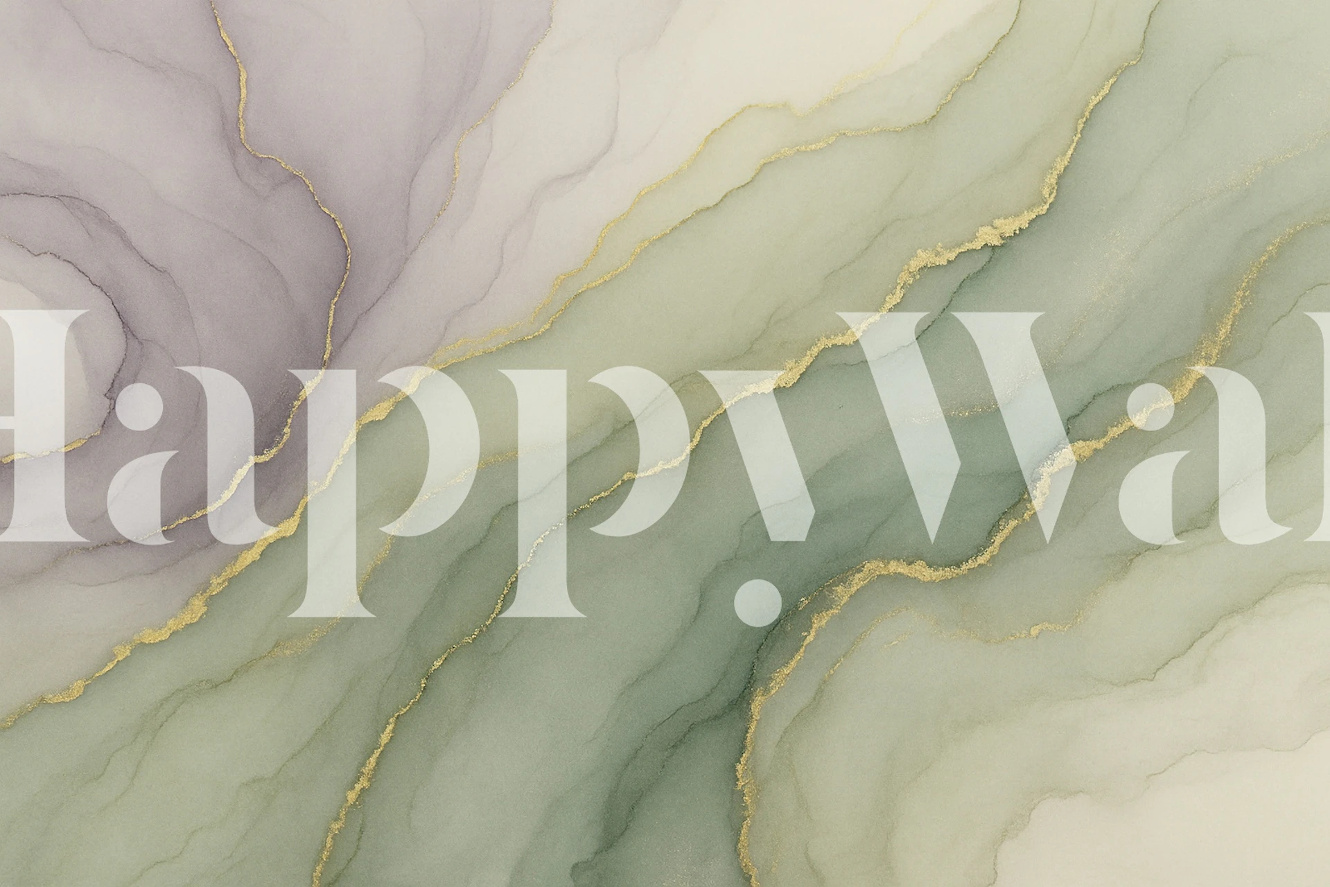 Lavender Sage Gold Veins tapet