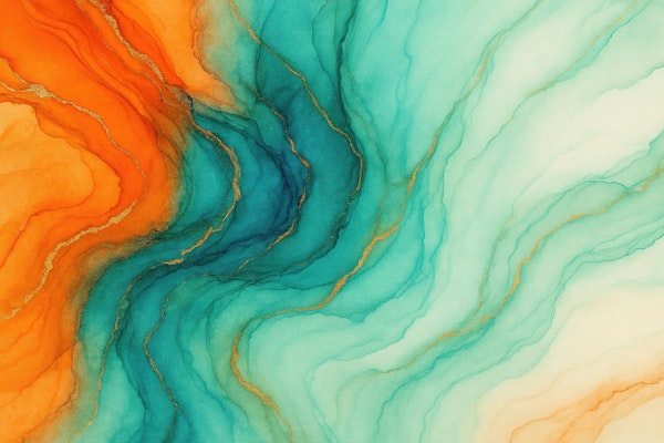 Mandarin Aqua Gold Veins