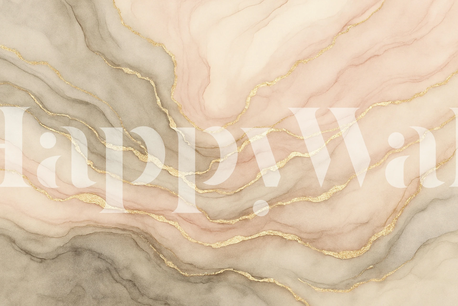 Blush Marble Gold Veins behang
