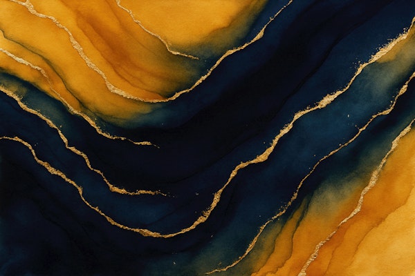 Navy Ochre Gold Veins