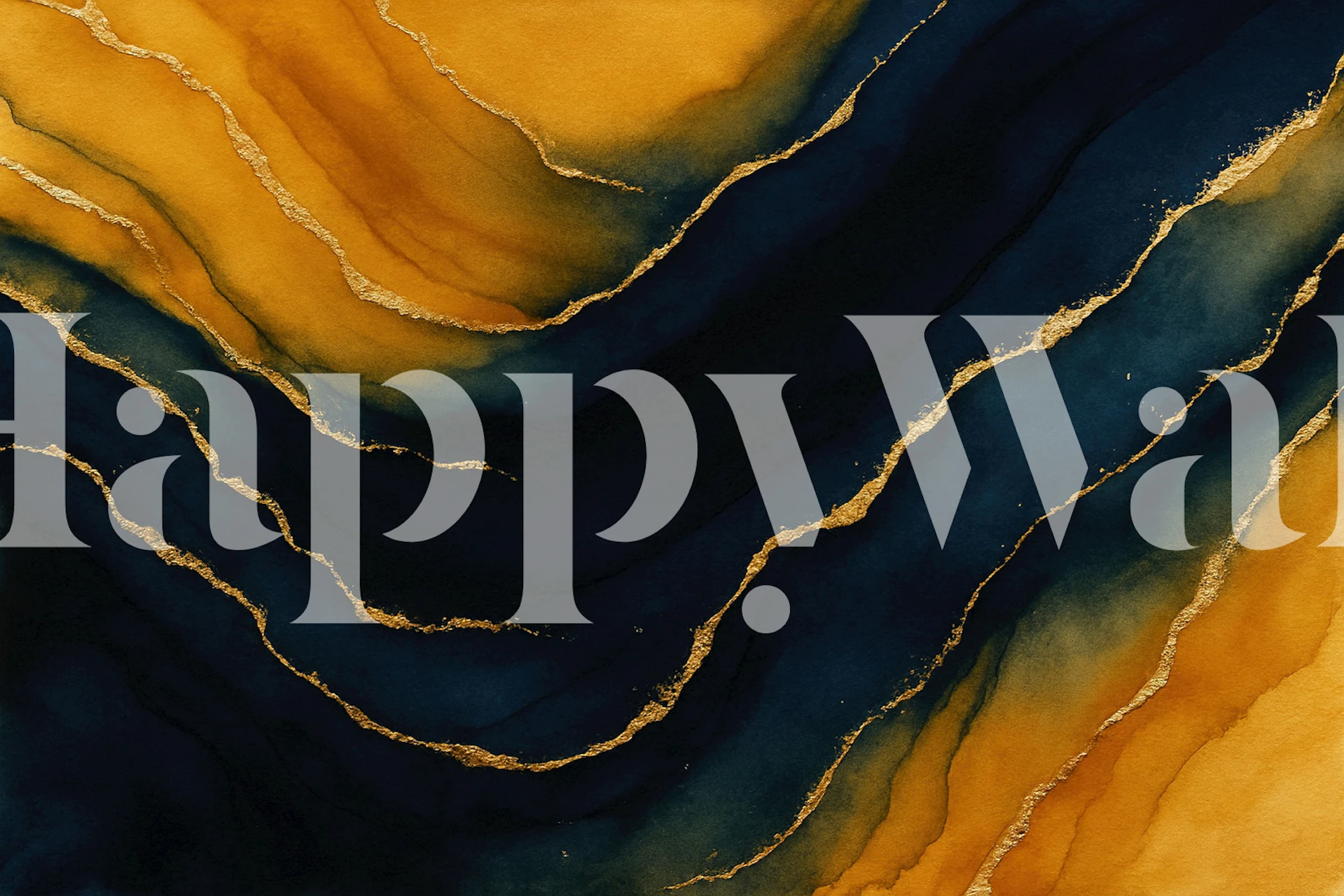 Navy Ochre Gold Veins tapeet