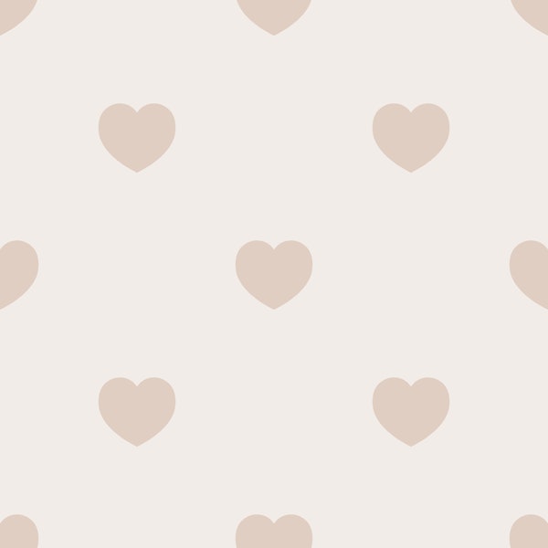 Modern Nursery Hearts - Earthy 2