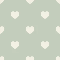 Modern Nursery Hearts - Soft Sage Green 1 wallpaper